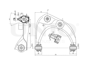 Front upper right transverse suspension arm photo
