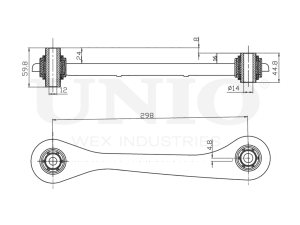 Rear left transverse suspension arm photo