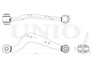 Rear upper right longitudinal suspension arm photo