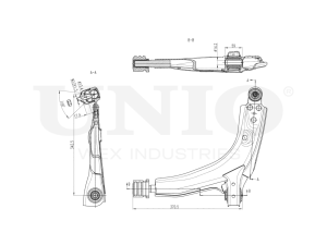 Front lower left transverse suspension arm photo