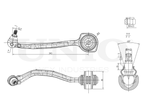 Front lower left transverse suspension arm photo