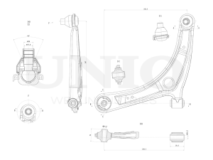 Front lower left transverse control arm photo