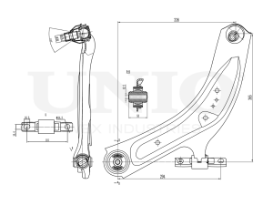 Front lower left transverse control arm photo