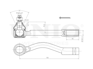 Left tie rod end photo