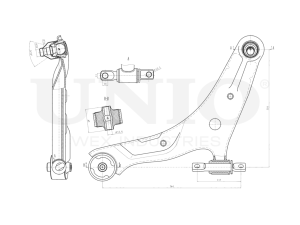 Front lower left longitudinal suspension arm photo