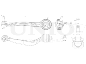 Front lower left transverse suspension arm photo