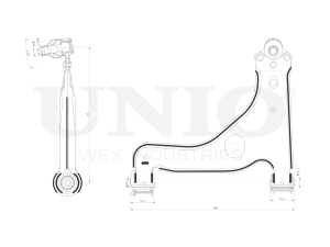Front lower left transverse suspension arm photo