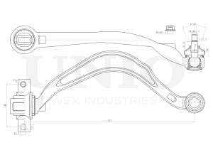 Front lower right transverse suspension arm photo