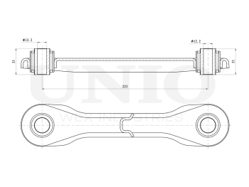 picture of Rear lower transverse control arm from UNIO