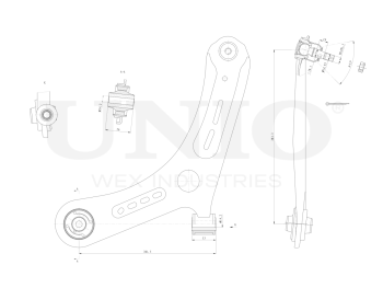 picture of Front lower left suspension arm from UNIO