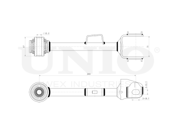 picture of Rear upper left transverse suspension arm from UNIO