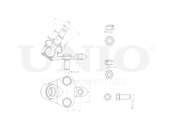 картинка Опора шаровая передняя нижняя от UNIO