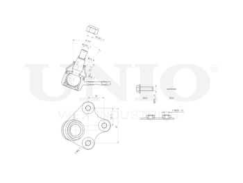 картинка Опора шаровая передняя нижняя правая от UNIO