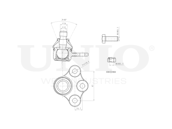 картинка Опора шаровая передняя нижняя от UNIO