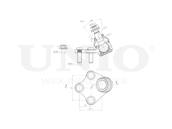 картинка Опора шаровая передняя нижняя правая от UNIO