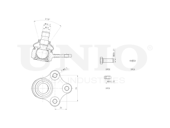 картинка Опора шаровая передняя нижняя от UNIO