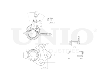 картинка Опора шаровая передняя нижняя от UNIO