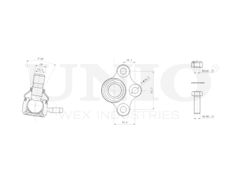 картинка Опора шаровая передняя нижняя от UNIO