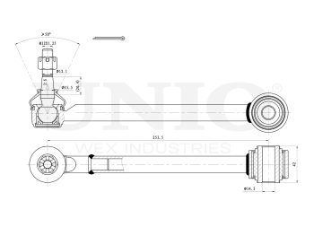 picture of Rear transverse control arm from UNIO