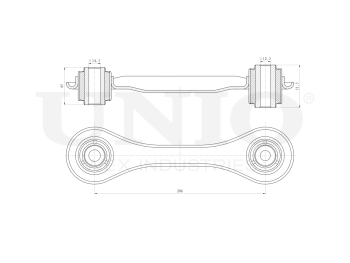 picture of Rear transverse suspension arm from UNIO