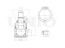 Front lower ball joint thumb