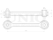 Front stabilizer link thumb