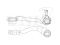 Right tie rod end thumb