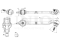 Front lower left transverse suspension arm thumb