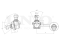 Front left stabilizer link thumb