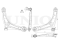 Front lower left longitudinal suspension arm thumb