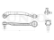 Front upper right transverse suspension arm thumb