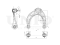 Front upper right transverse suspension arm thumb