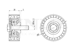 Drive belt idler pulley photo