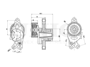 Drive belt tensioner with pulley photo