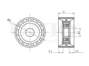 Drive belt idler pulley photo