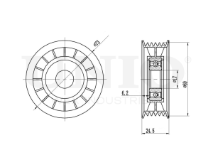 Drive belt tensioner pulley photo