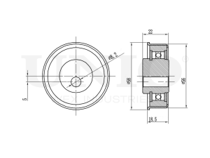 Timing belt tensioner pulley photo