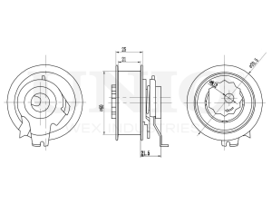 Timing belt tensioner with pulley photo