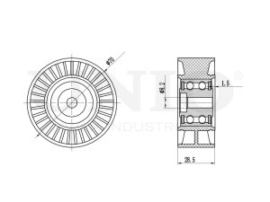 Drive belt idler pulley photo