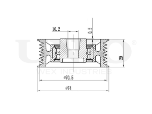 Drive belt idler pulley photo