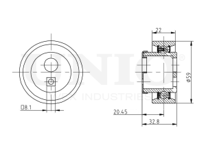 Timing belt tensioner pulley photo