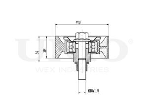 Ролик направляющий приводного ремня photo