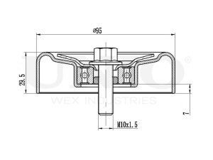 Ролик направляющий приводного ремня photo