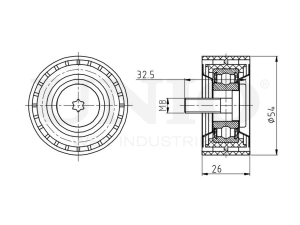 Ролик направляющий приводного ремня photo