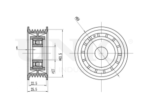 Ролик направляющий приводного ремня photo