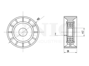 Ролик направляющий приводного ремня photo