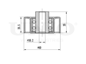 Ролик направляющий приводного ремня photo
