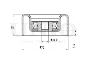 Ролик направляющий приводного ремня photo