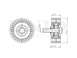 Ролик направляющий приводного ремня photo