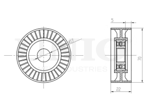 Drive belt idler pulley photo